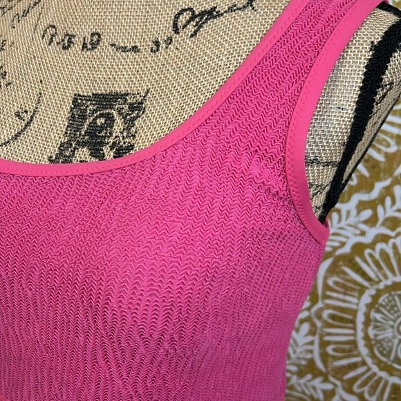 SHAN Swimwear Dahlia Textured Sleeveless Swim Mini Dress in Rose Pink $430 Sz 8 - Picture 8 of 16
